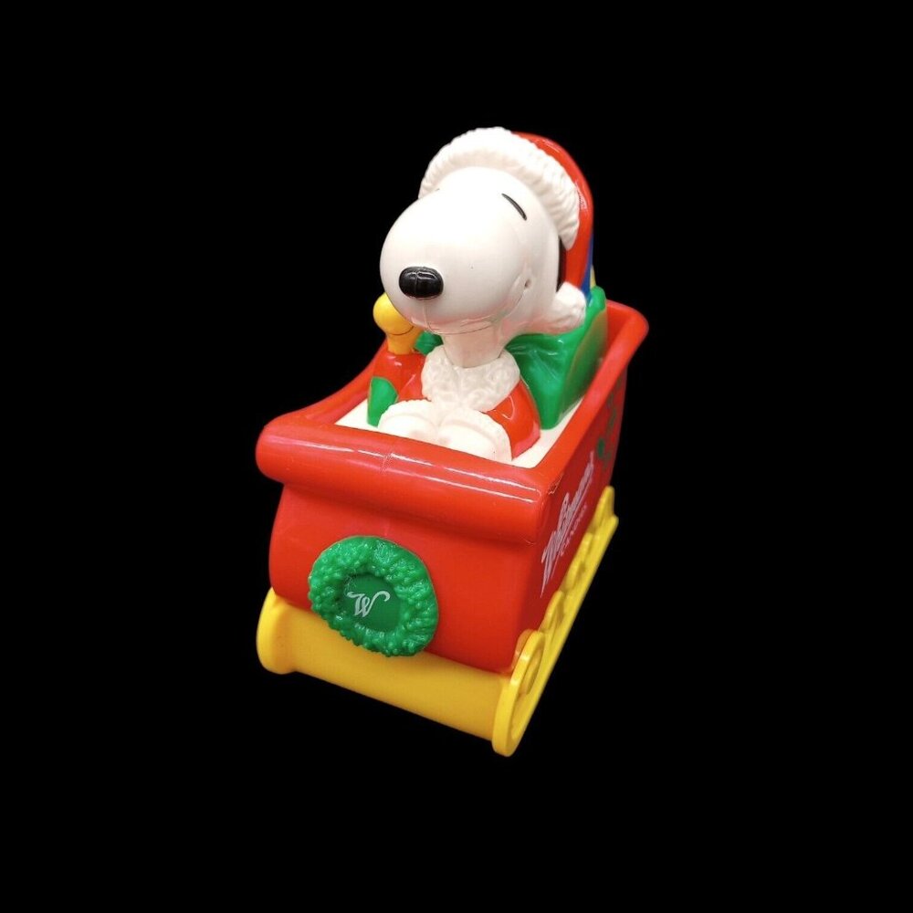 Vtg Peanuts Snoopy Ornament Lot of 9 Christmas Whitman's Candies Sleigh Bank - Picture 15 of 16